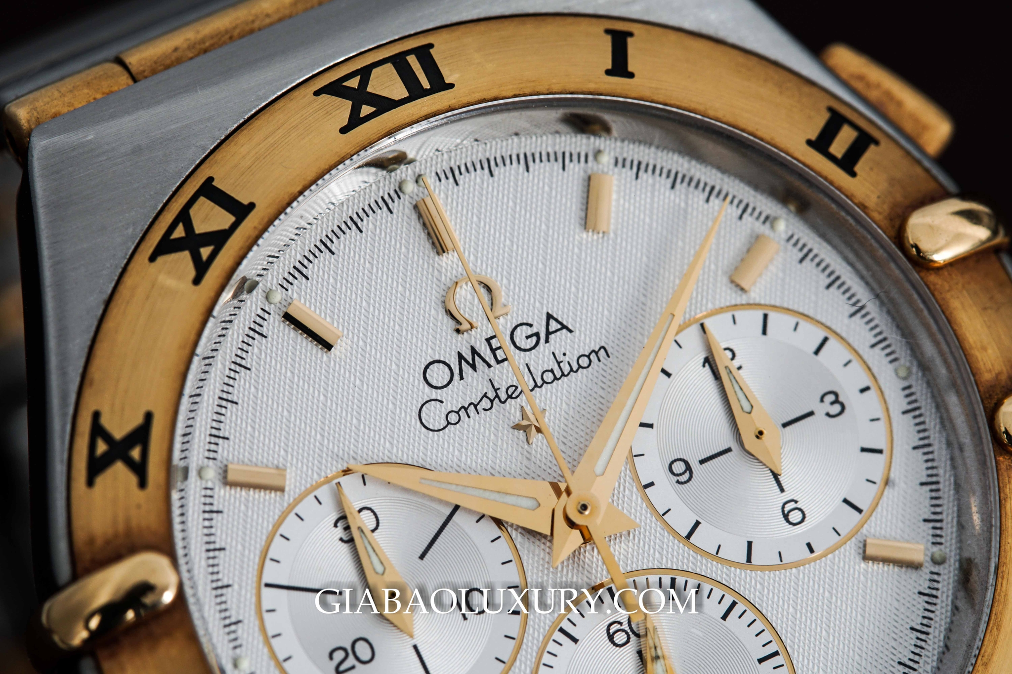 ĐỒNG HỒ OMEGA CONSTELLATION CHRONOGRAPH YELLOW GOLD AND STAINLESS STEEL