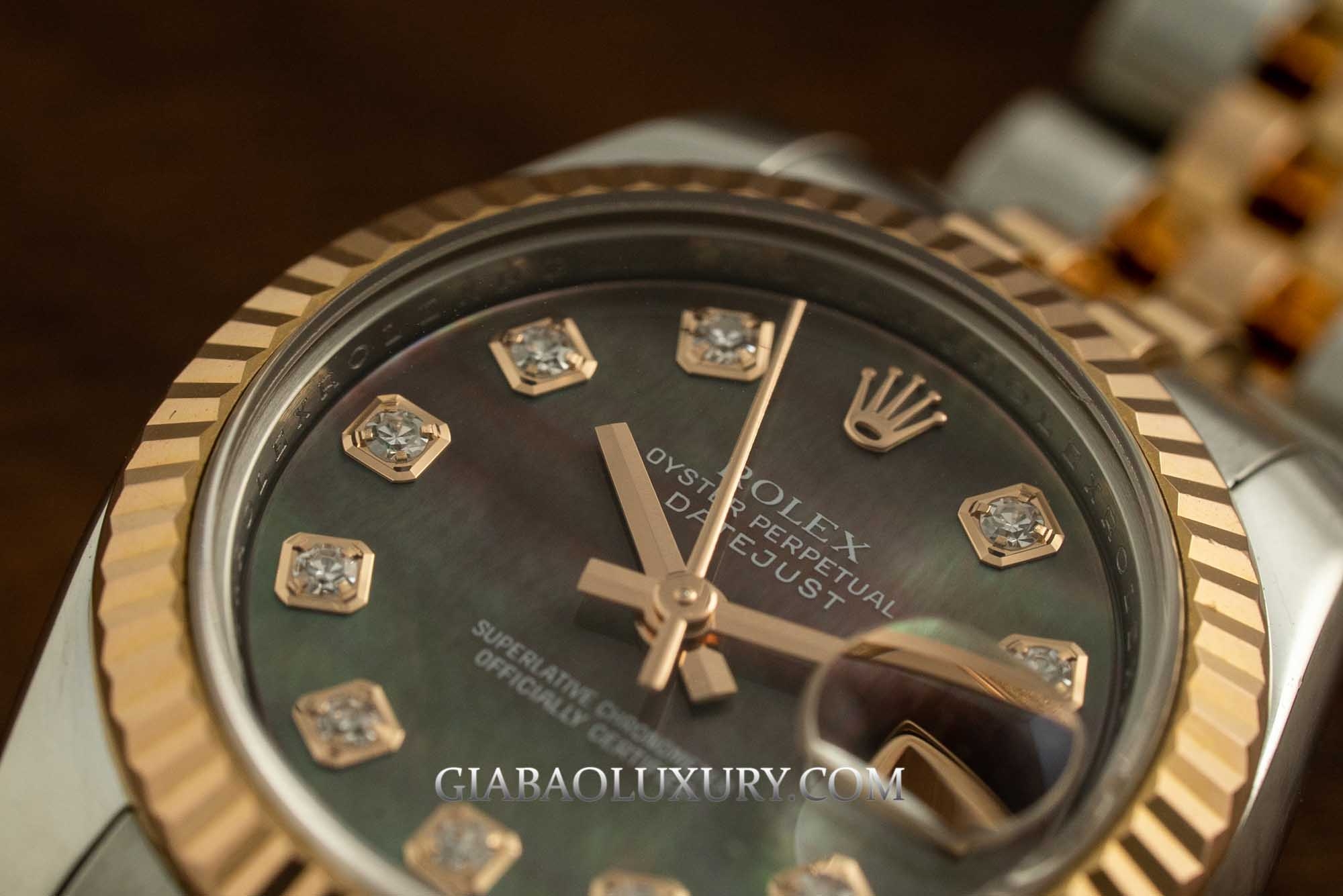 Đồng Hồ Rolex Lady Datejust 179171 Mặt Ốc Tím