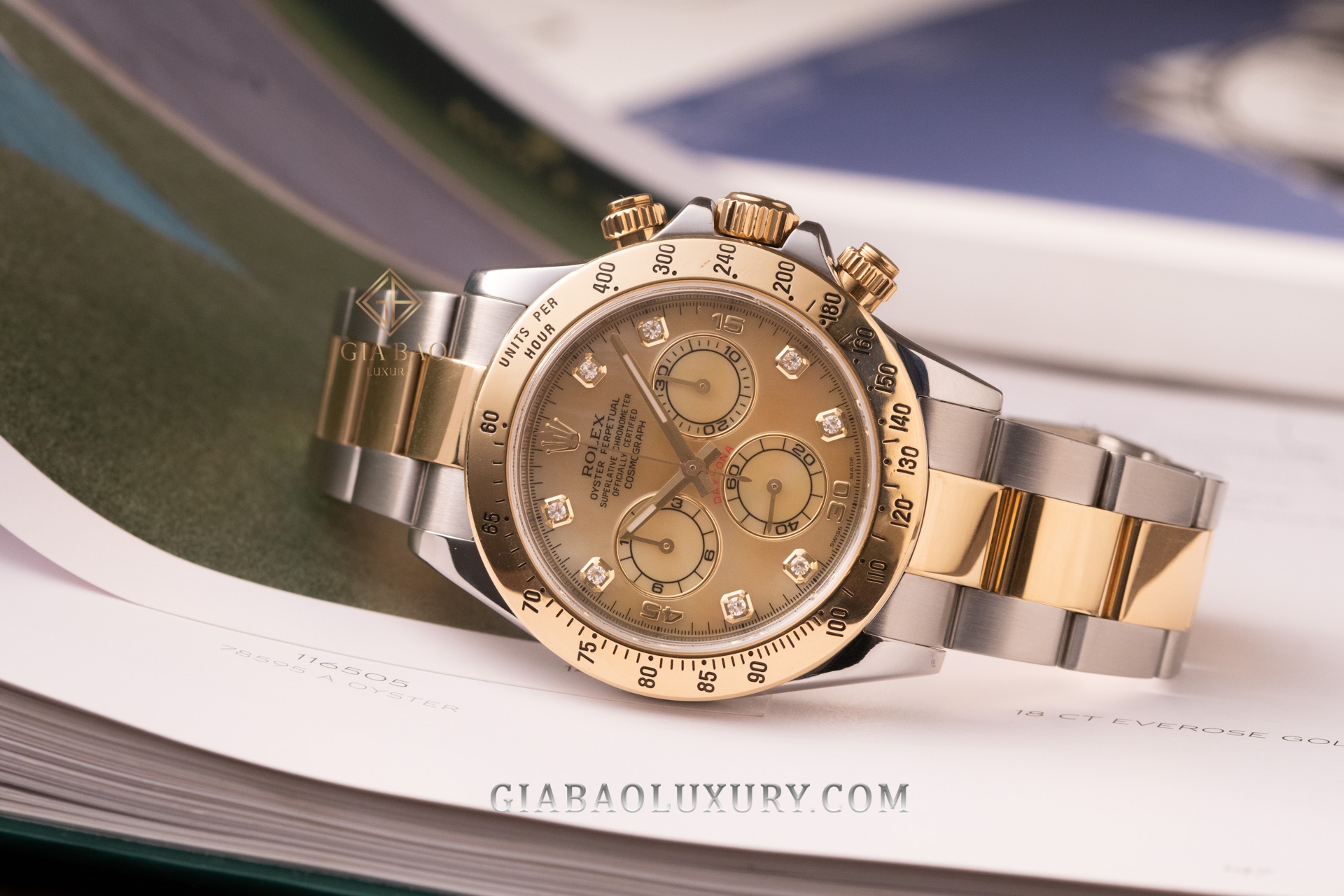 Đồng Hồ Rolex Cosmograph Daytona 116523 Mặt Ốc Vàng