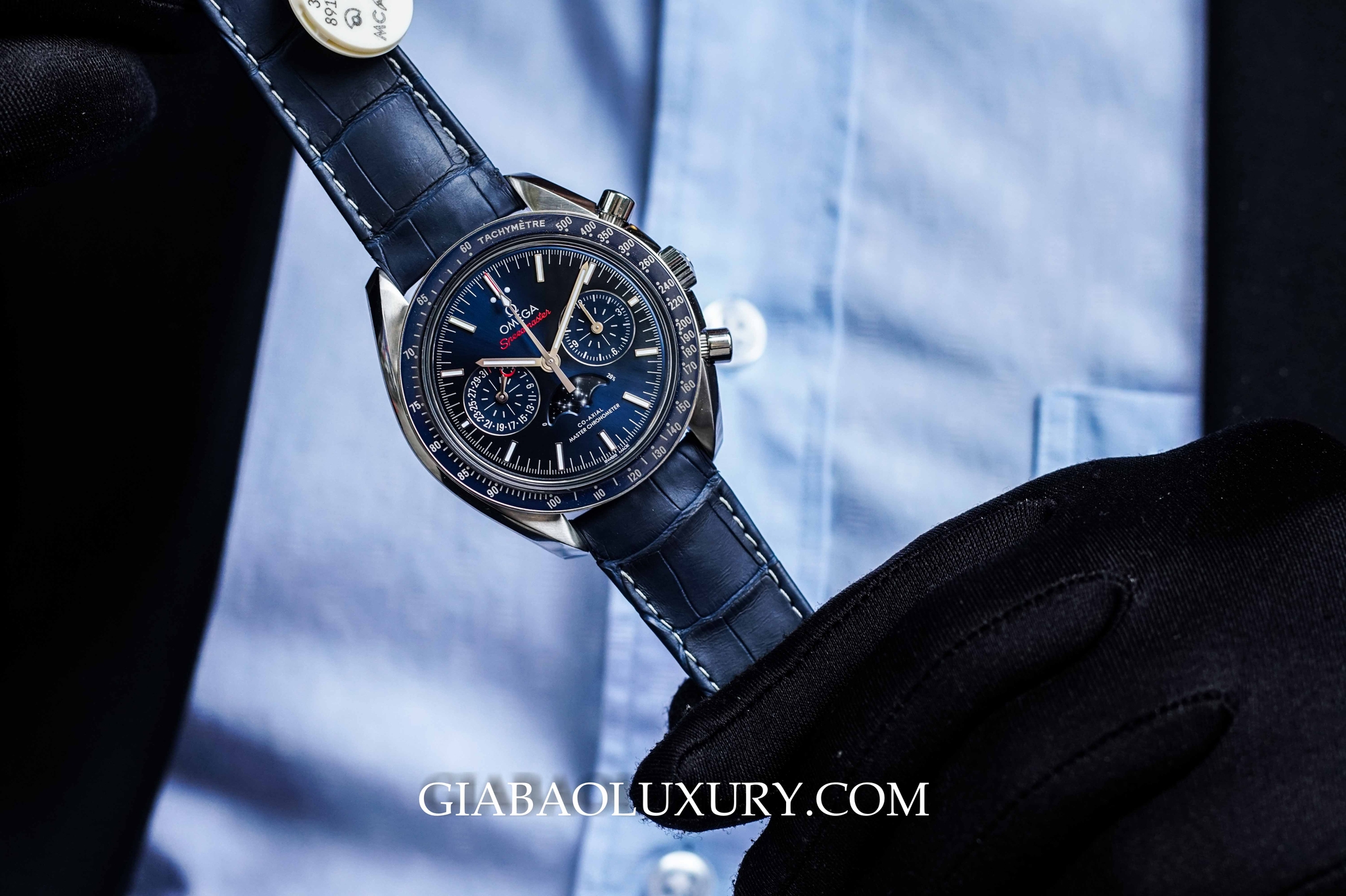 Đồng Hồ Omega Speedmaster Moonwatch MoonPhase Chronograph Master Chronometer