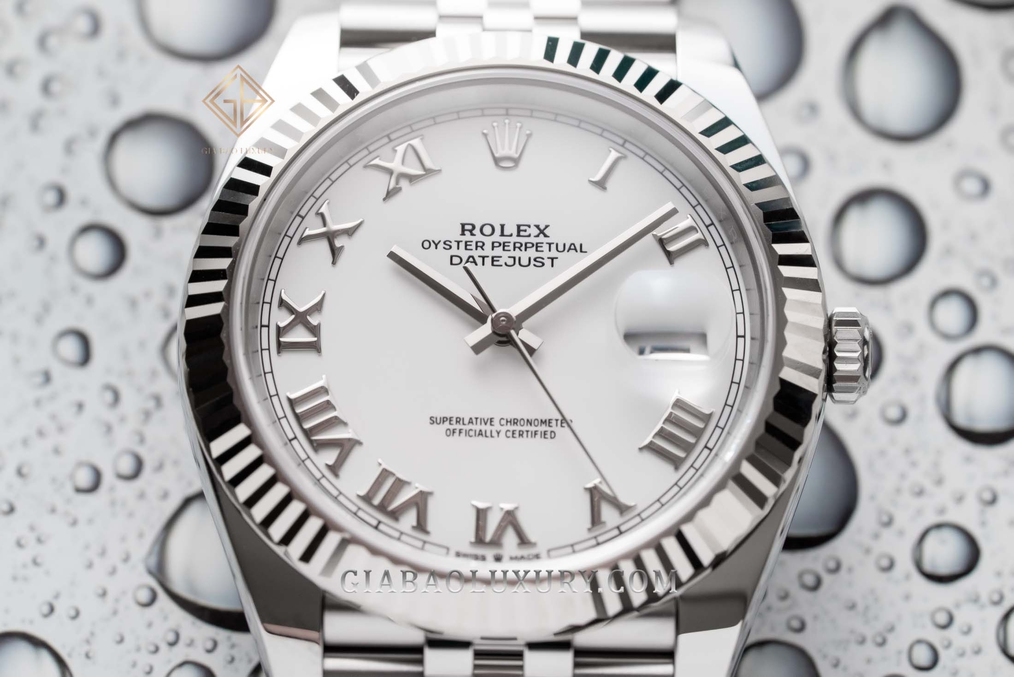 Đồng Hồ Rolex Datejust 41 126334 Mặt Số Trắng Cọc Số La Mã