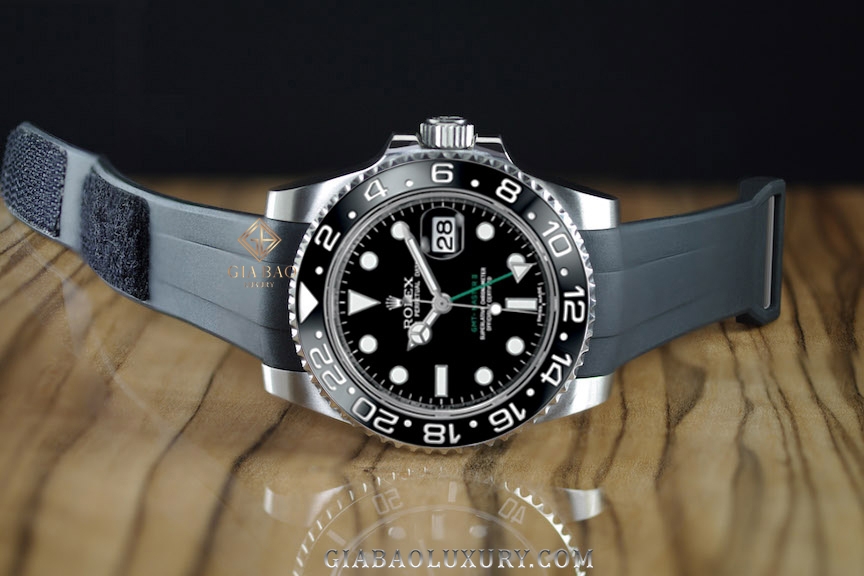 Dây cao su Rubber B dành cho đồng hồ Rolex GMT Master II Ceramic - Velcro® Series