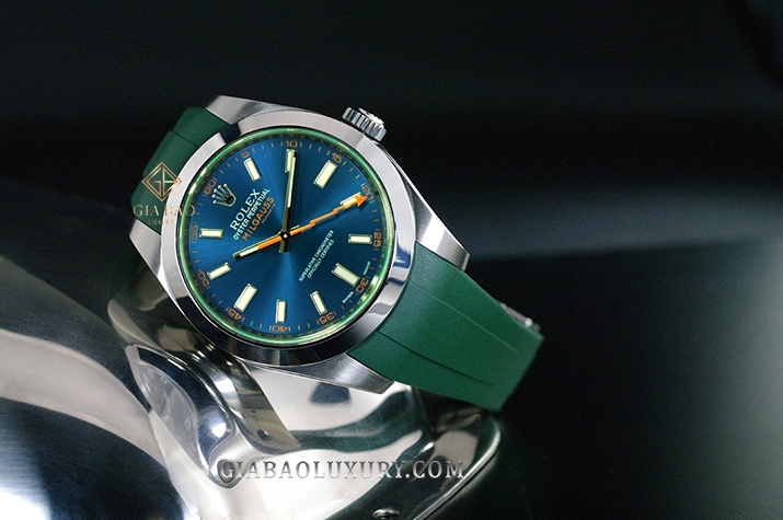 Dây cao su Rubber B dành cho đồng hồ Rolex Milgauss 40mm - Classic Series