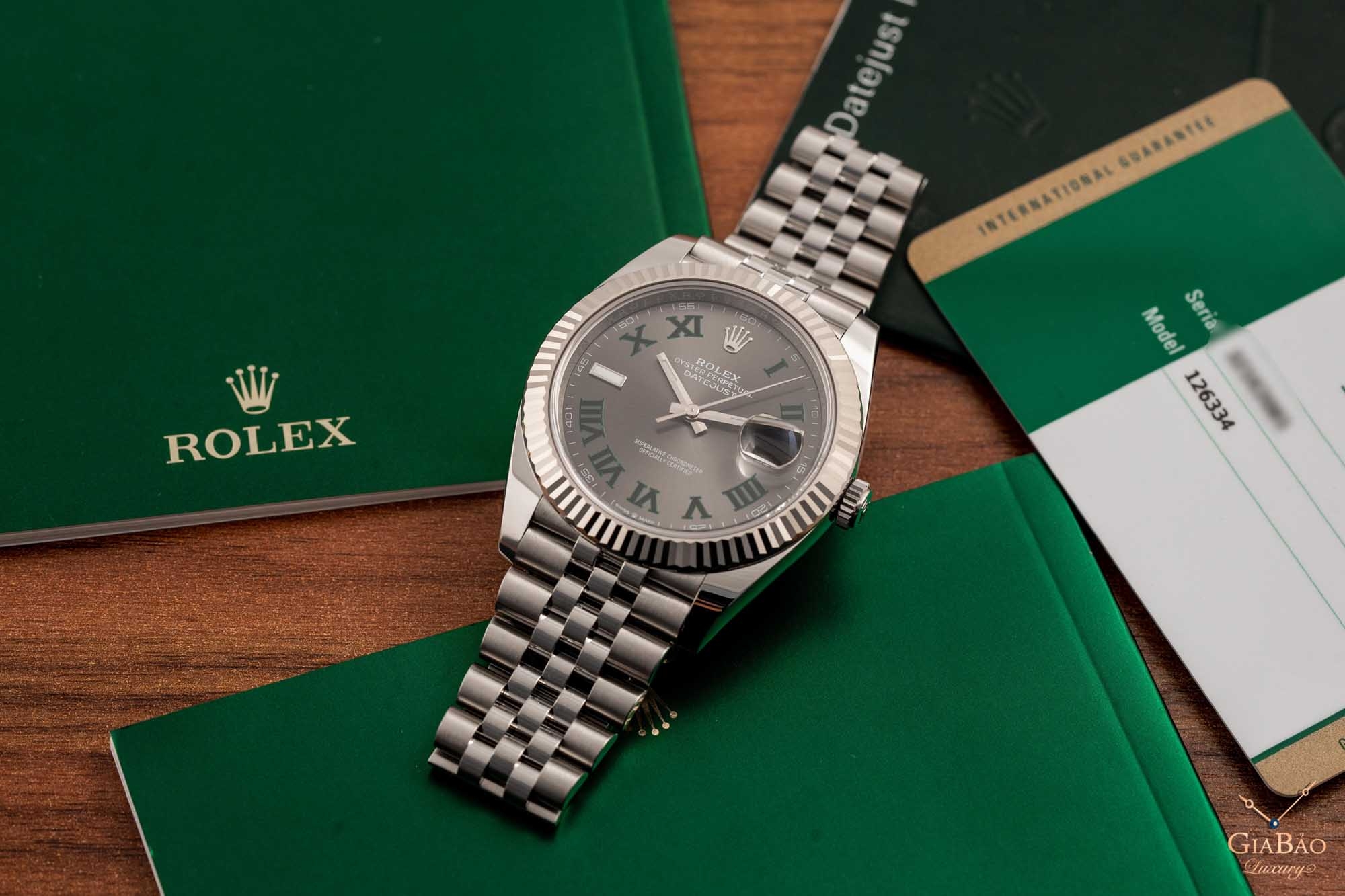 Review đồng hồ Rolex Datejust 41mm mặt số Rhodium