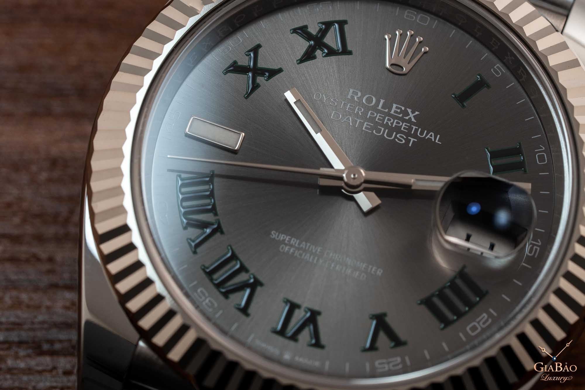 Review đồng hồ Rolex Datejust 41mm mặt số Rhodium