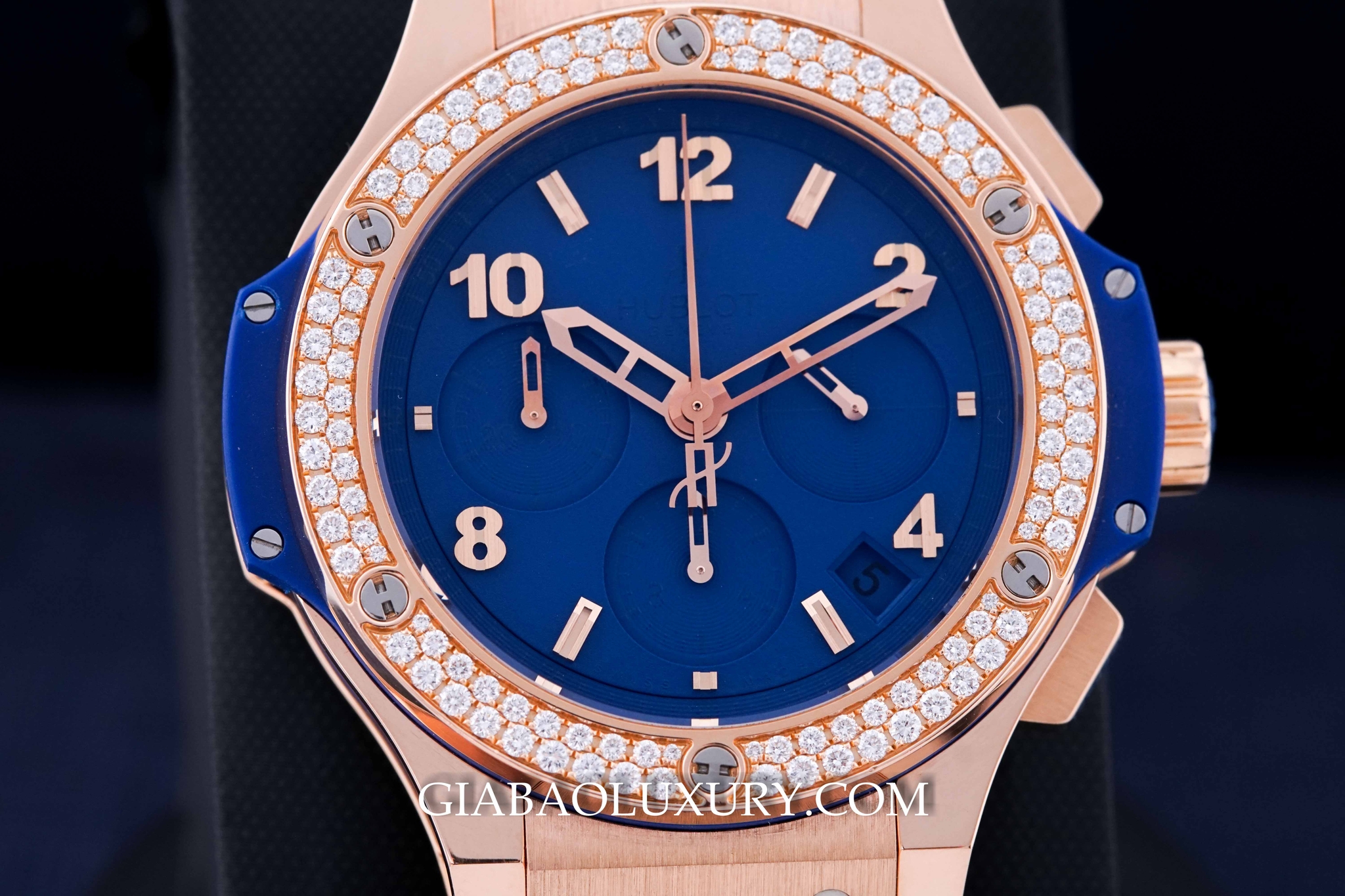 Đồng Hồ Hublot Big Bang Dark Blue Diamonds Gold Tutti Frutti