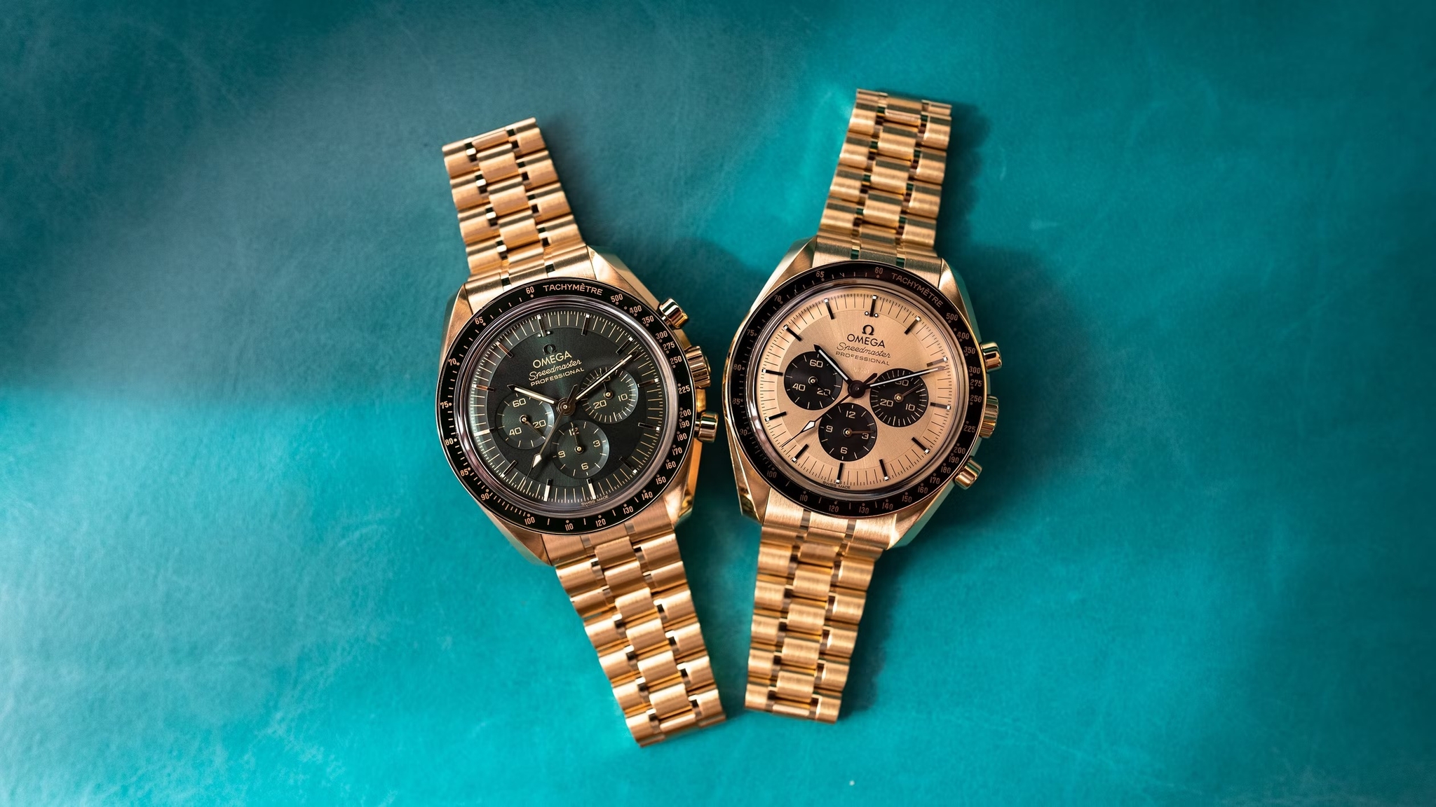 Omega Speedmaster Moonwatch Vàng Moonshine