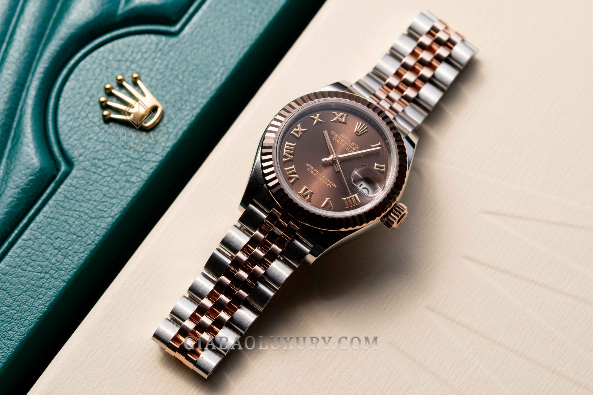 Đồng Hồ Rolex Lady-Datejust 279171 Mặt Số Chocolate Cọc Số La Mã