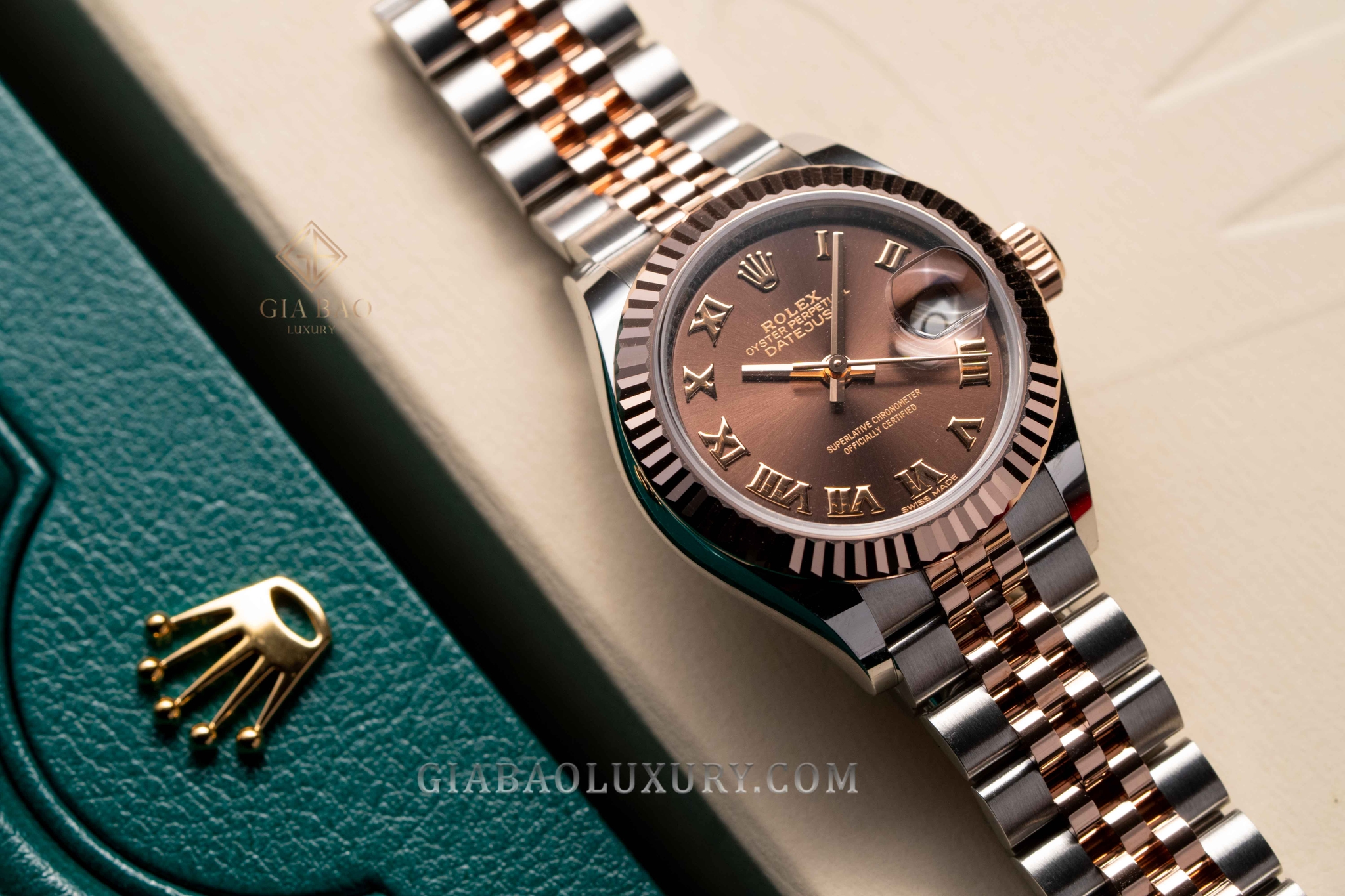 Đồng Hồ Rolex Lady-Datejust 279171 Mặt Số Chocolate Cọc Số La Mã