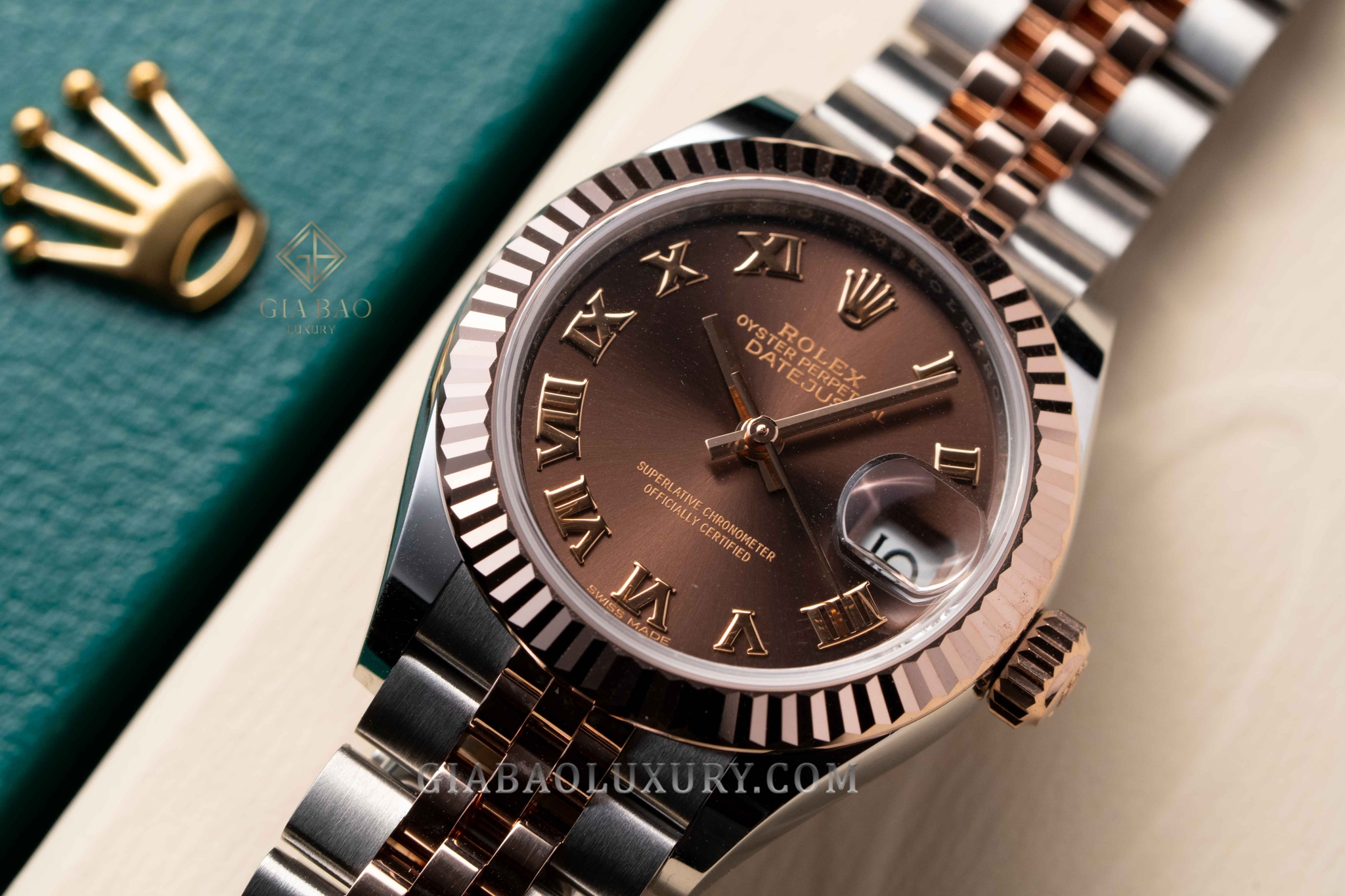 Đồng Hồ Rolex Lady-Datejust 279171 Mặt Số Chocolate Cọc Số La Mã