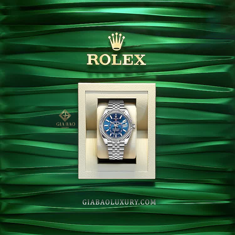 Đồng Hồ Rolex Sky-Dweller 326934-0004 Mặt Số Xanh