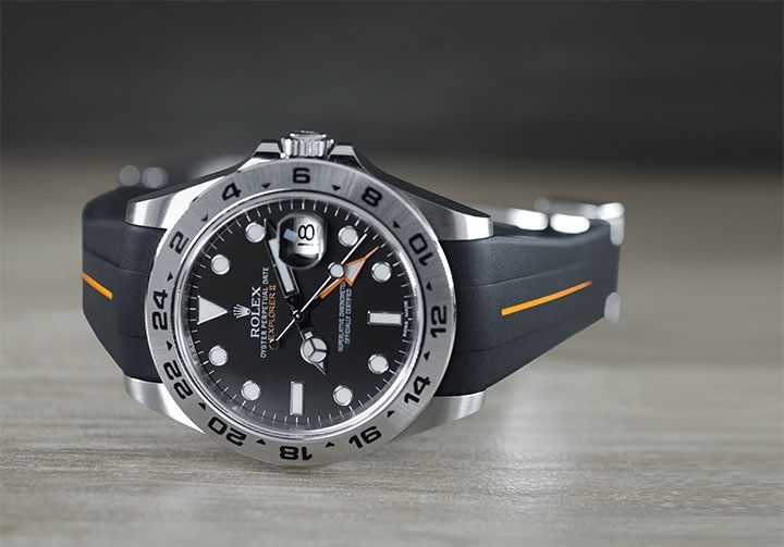 Dây cao su Rubber B dành cho đồng hồ Rolex Datejust II 41mm phiên bản 2016 trở về trước - Vulchromatic