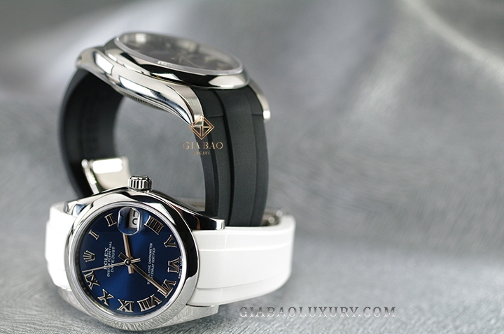 Dây cao su Rubber B dành cho đồng hồ Rolex Oyster Perpetual 34mm và Rolex Datejust 34mm - Classic Series
