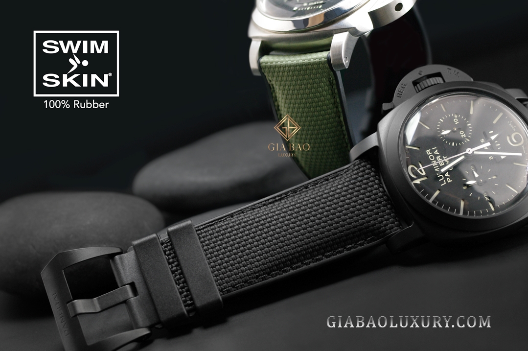 Dây cao su Rubber B dành cho đồng hồ Panerai Luminor 1950 (loại I + II) - SwimSkin® Ballistic