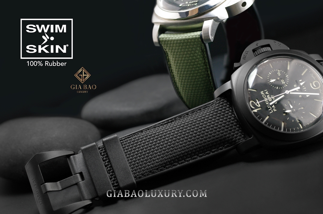 Dây cao su Rubber B dành cho đồng hồ Panerai Luminor và Luminor Marina size 44mm - SwimSkin® Ballistic