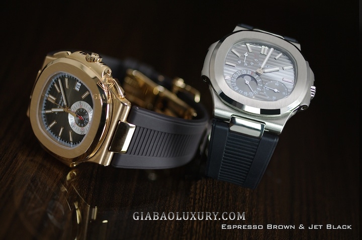 Dây cao su Rubber B dành cho đồng hồ Patek Philippe Nautilus 5980 RG 