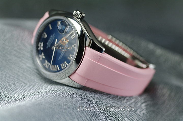 Dây cao su Rubber B dành cho đồng hồ Rolex Oyster Perpetual dây President và Rolex Datejust dây Jubilee size 31mm - Tang Buckle Series