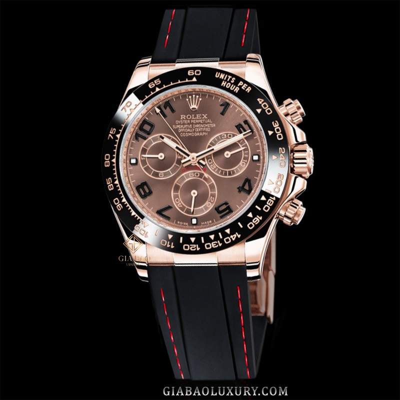 Dây cao su Rubber B cho đồng hồ Rolex Daytona phiên bản dây da vỏ vàng hồng - Couture Series