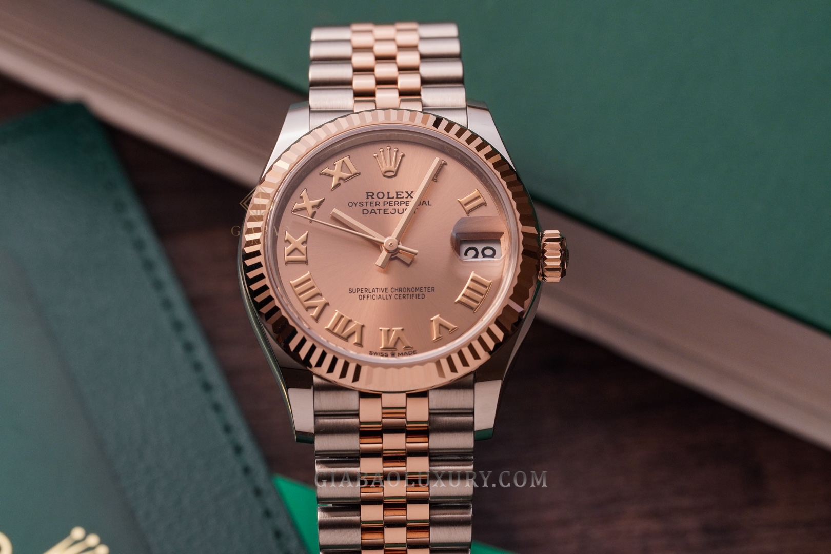 Đồng Hồ Rolex Datejust 31 278271 Mặt Số Hồng Cọc Số La Mã
