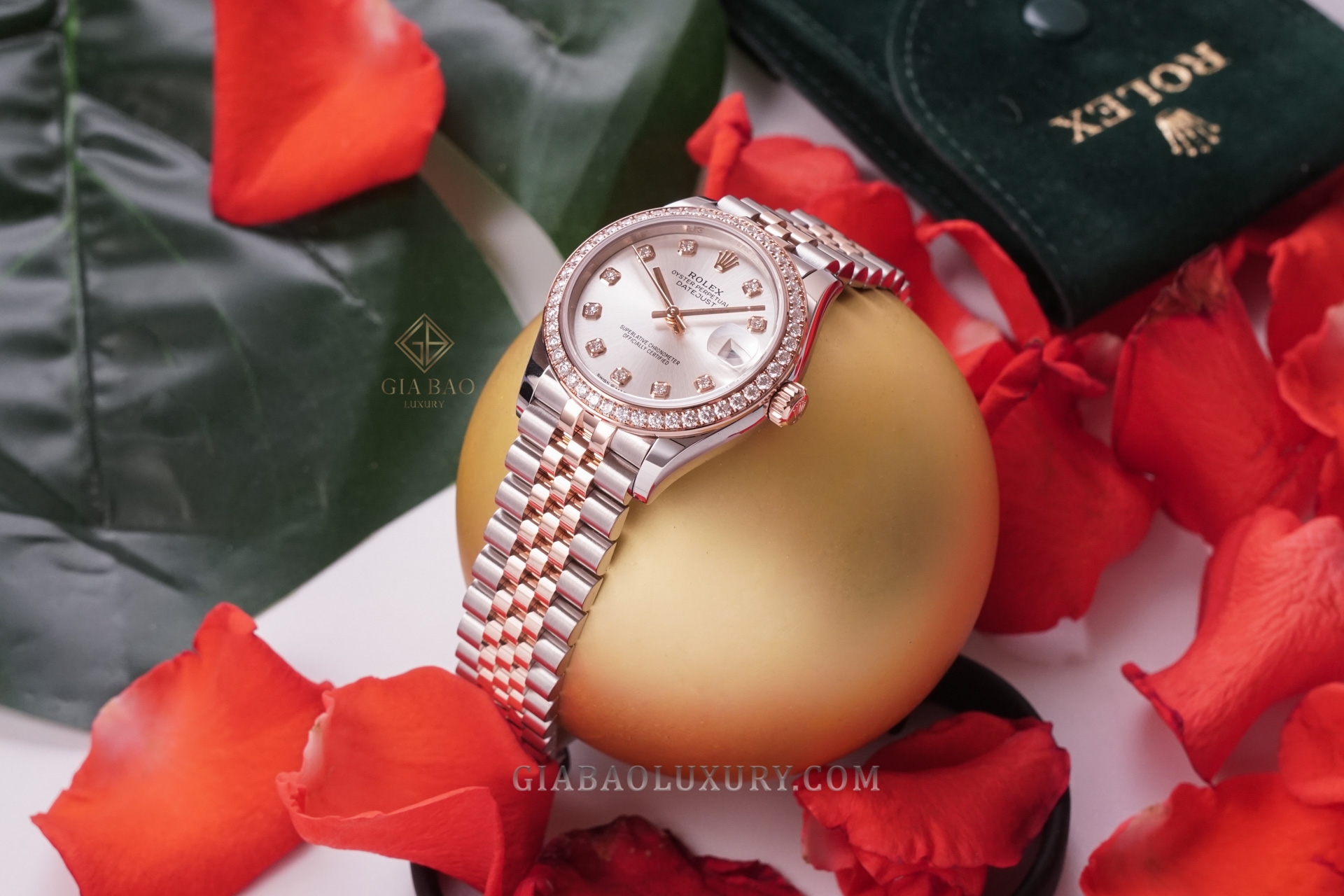 Đồng Hồ Rolex Datejust 31 278381 Mặt Số Bạc Nạm Kim Cương