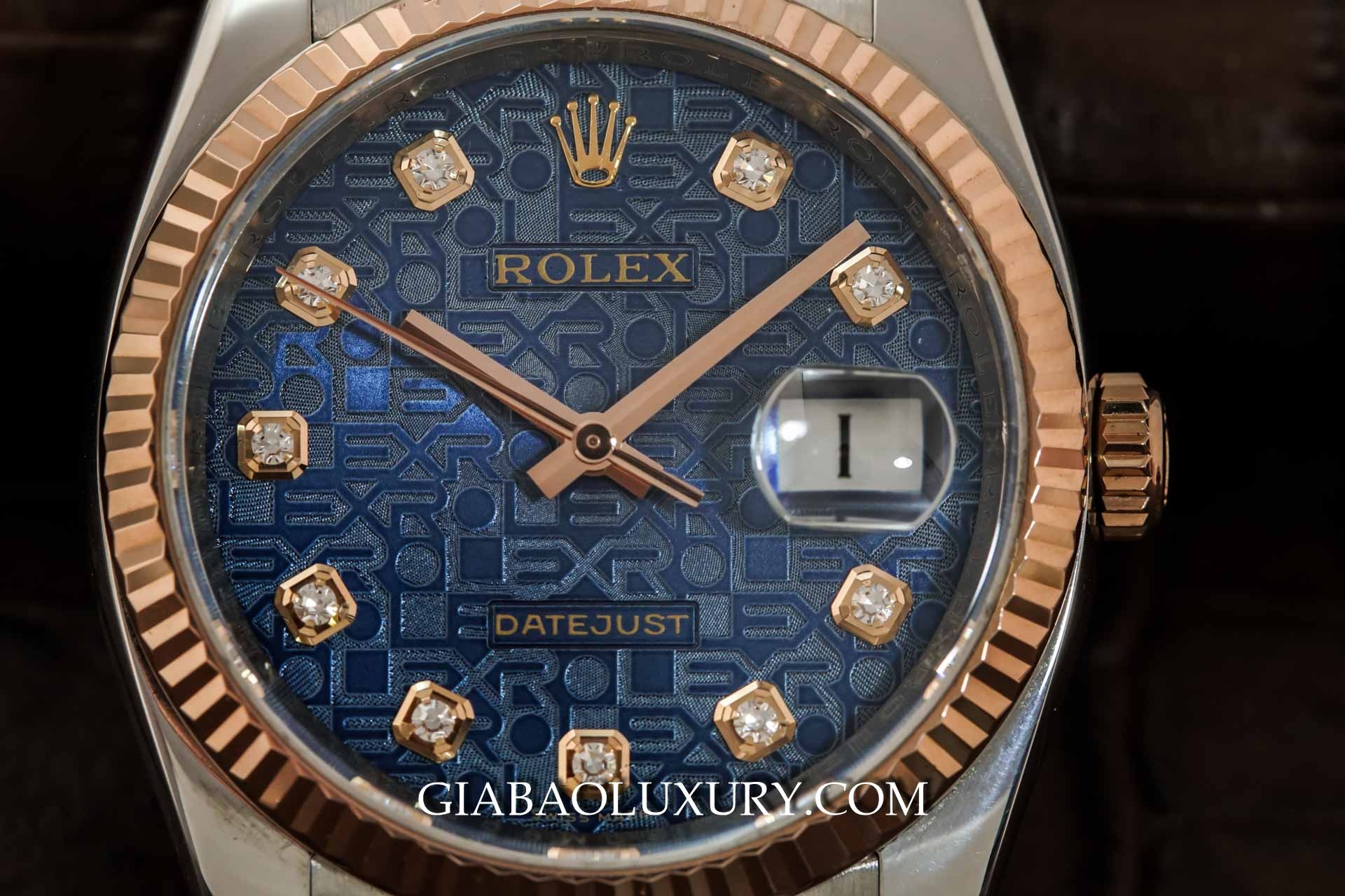 Đồng Hồ Rolex Datejust 116231 Mặt Số Vi Tính Xanh