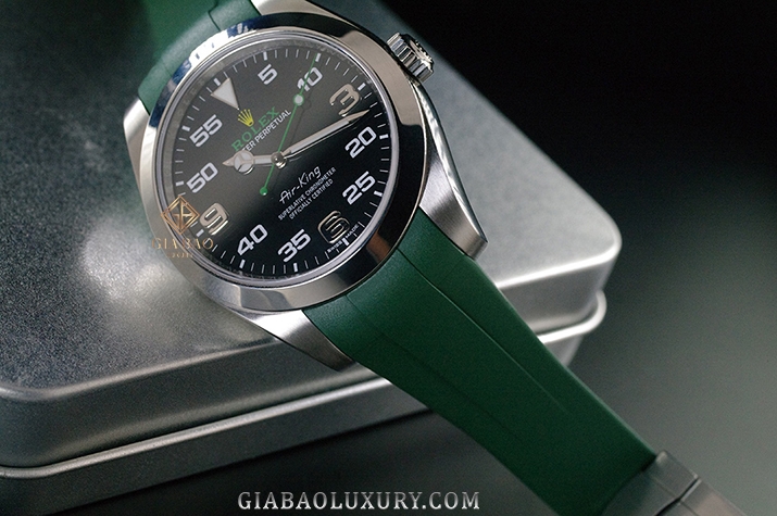 Dây cao su Rubber B dành cho đồng hồ Rolex Airking 40mm Ref. 116900 - Classic Series