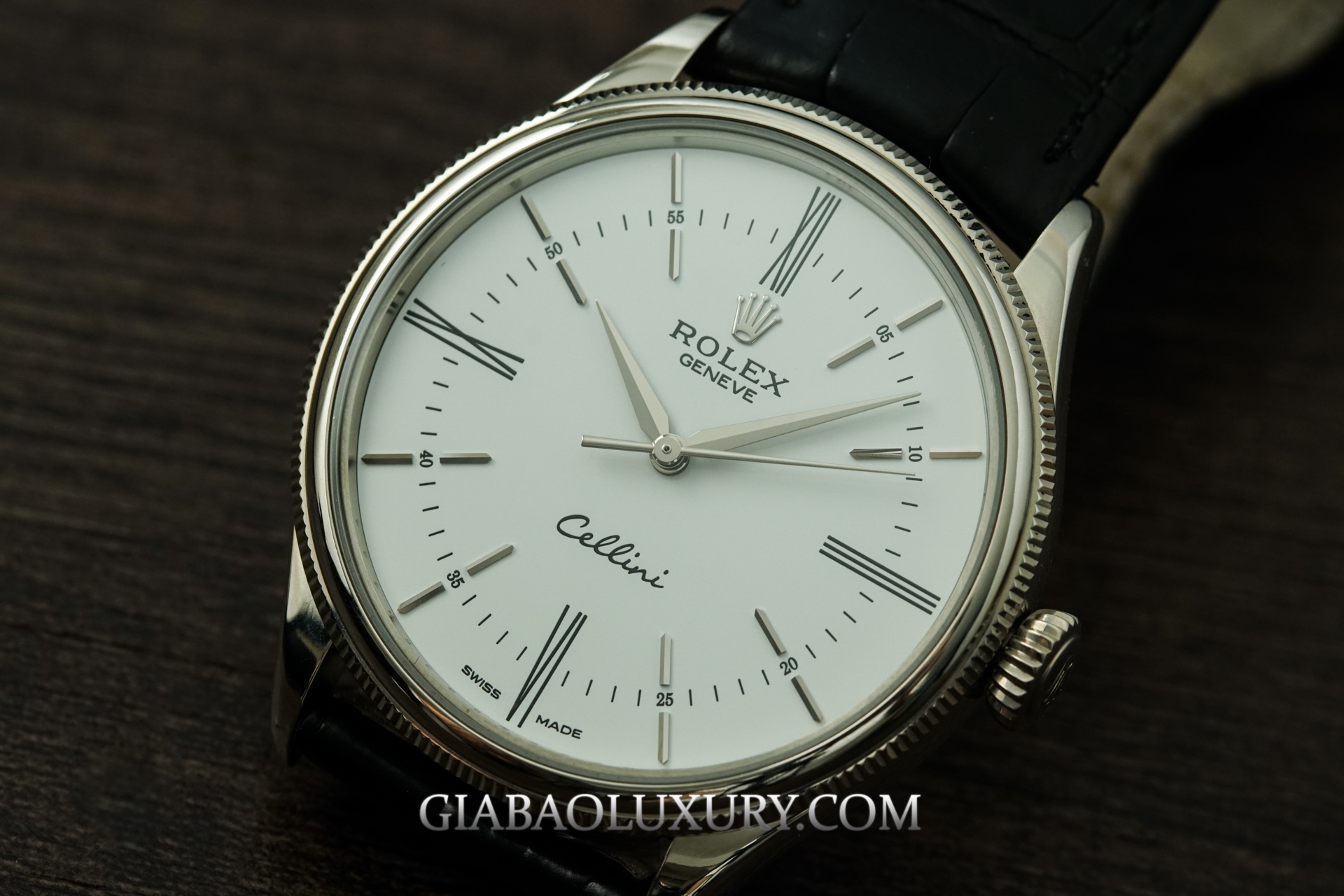 Đồng Hồ Rolex Cellini Time 50509 Mặt Số Trắng