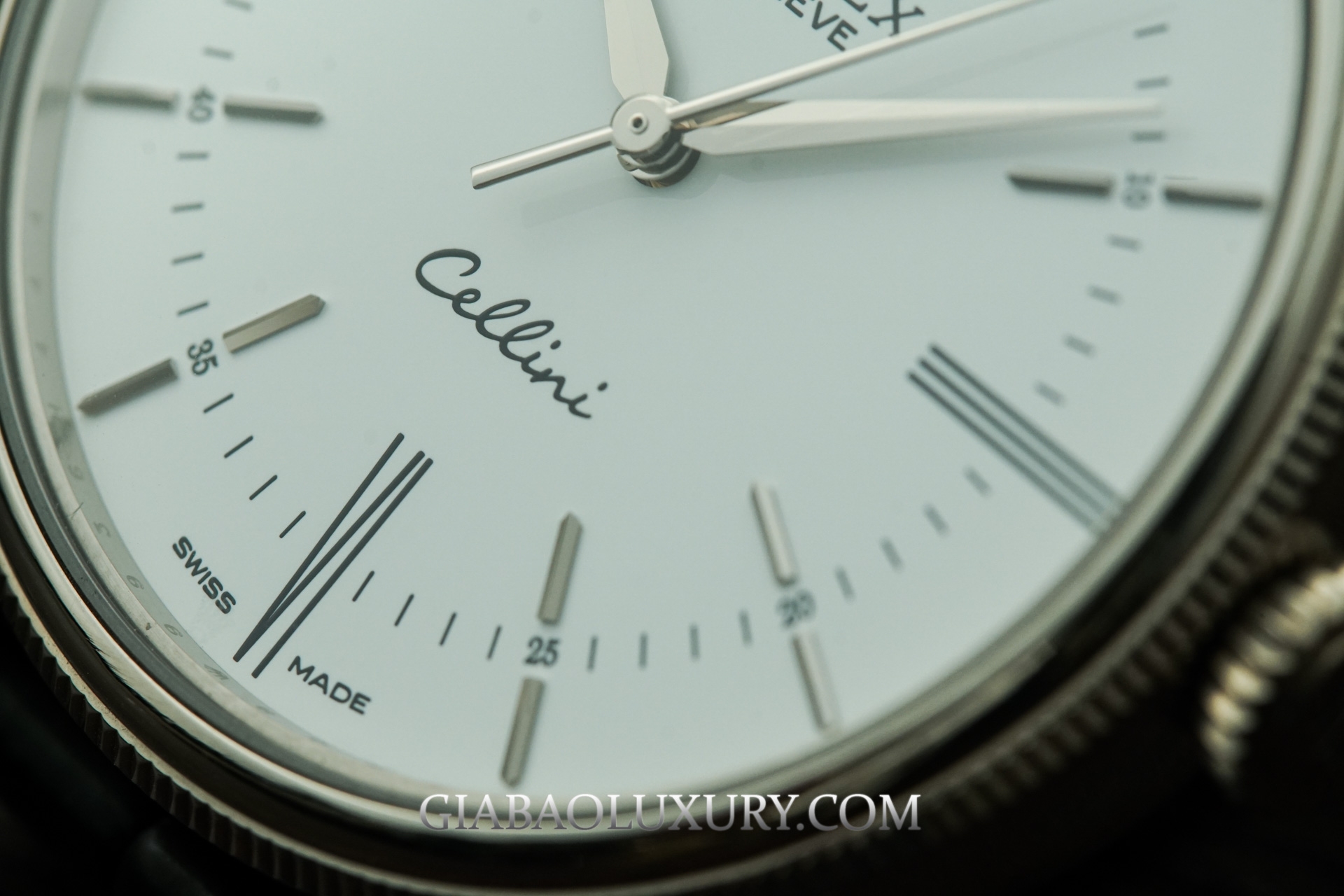 Đồng Hồ Rolex Cellini Time 50509 Mặt Số Trắng