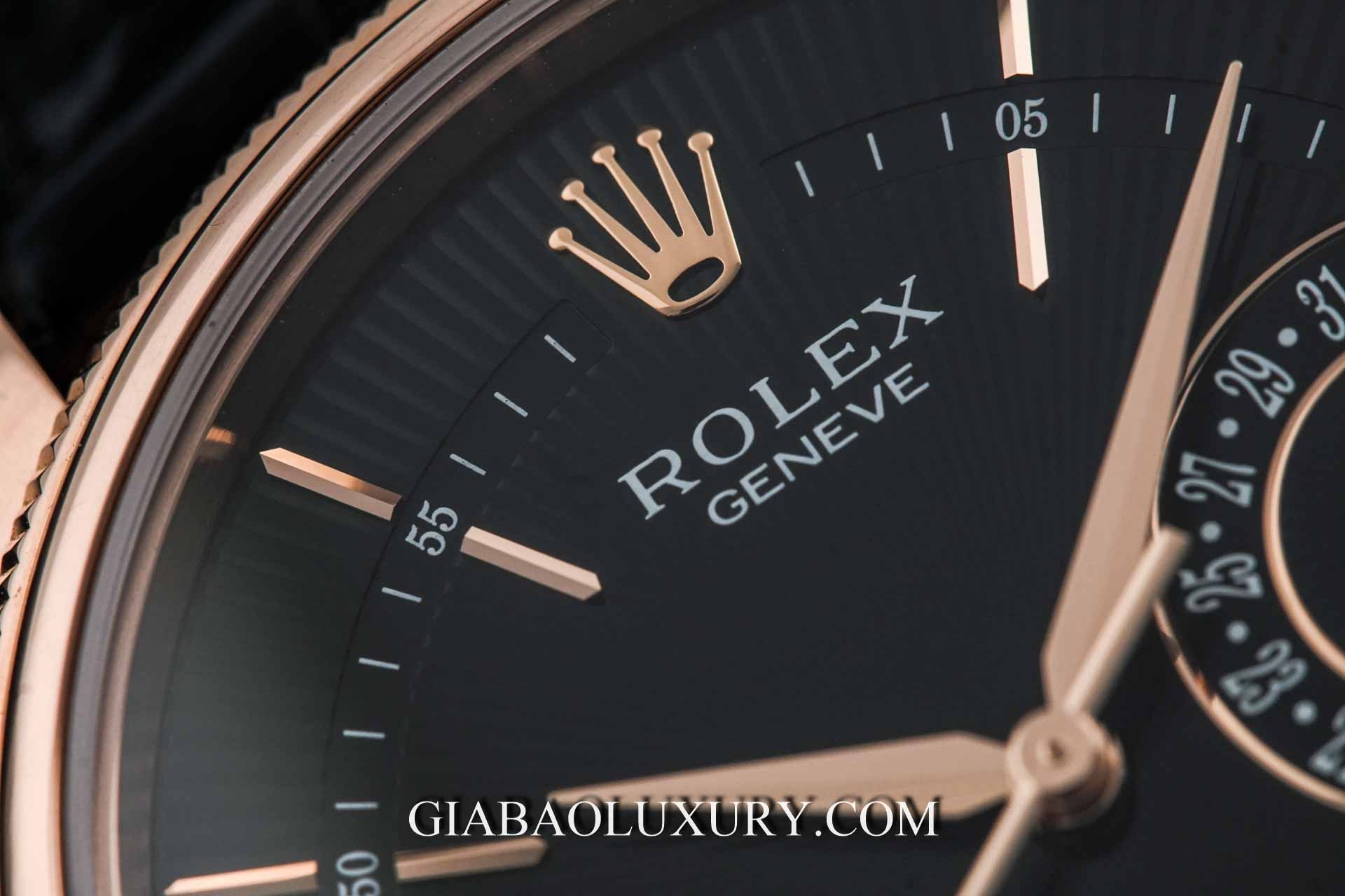 Đồng Hồ Rolex Cellini Date 50515 Mặt Số Đen