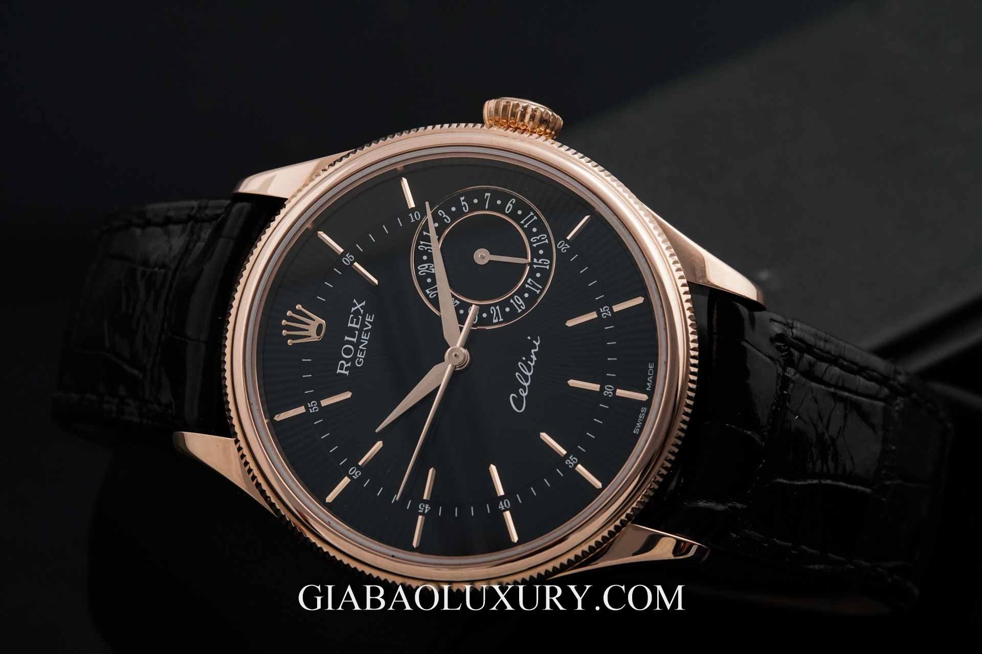 Đồng Hồ Rolex Cellini Date 50515 Mặt Số Đen