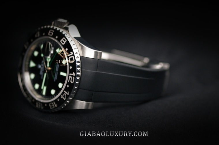 Dây cao su Rubber B dành cho đồng hồ Rolex GMT Master II Non - Ceramic - Tang Buckle Series