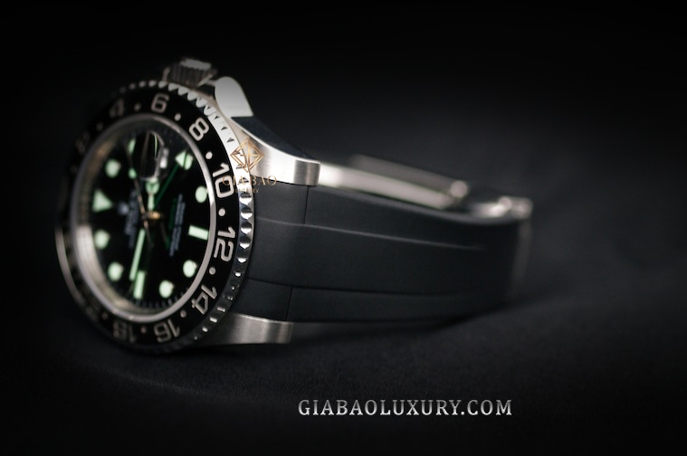 Dây cao su Rubber B dành cho đồng hồ Rolex Sea-Dweller 40mm Ref. 16600 phiên bản vành bezel Non - Ceramic khóa Oyster - Tang Buckle Series