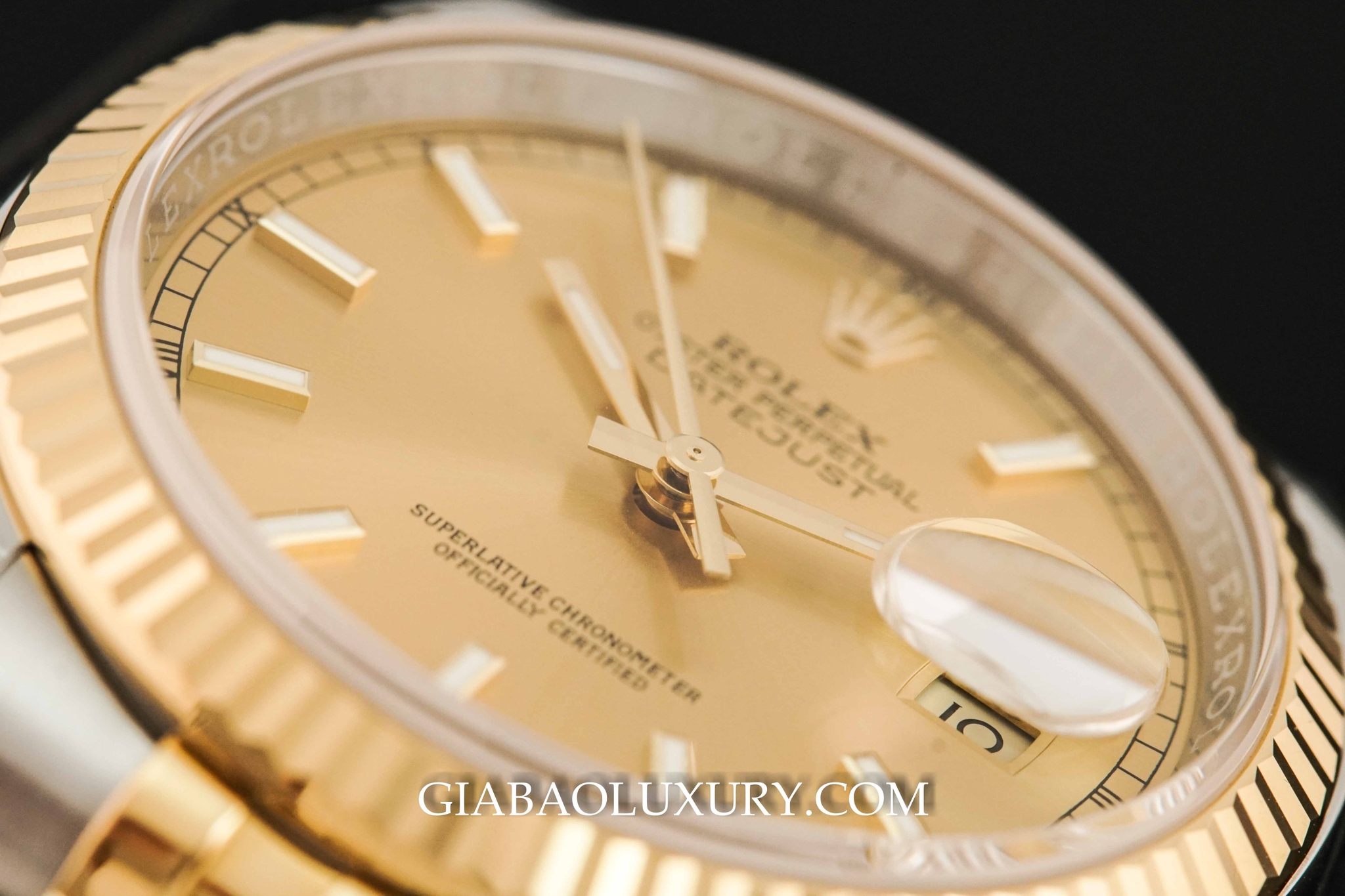 Đồng Hồ Rolex Datejust 116233 Mặt Vàng Champagne