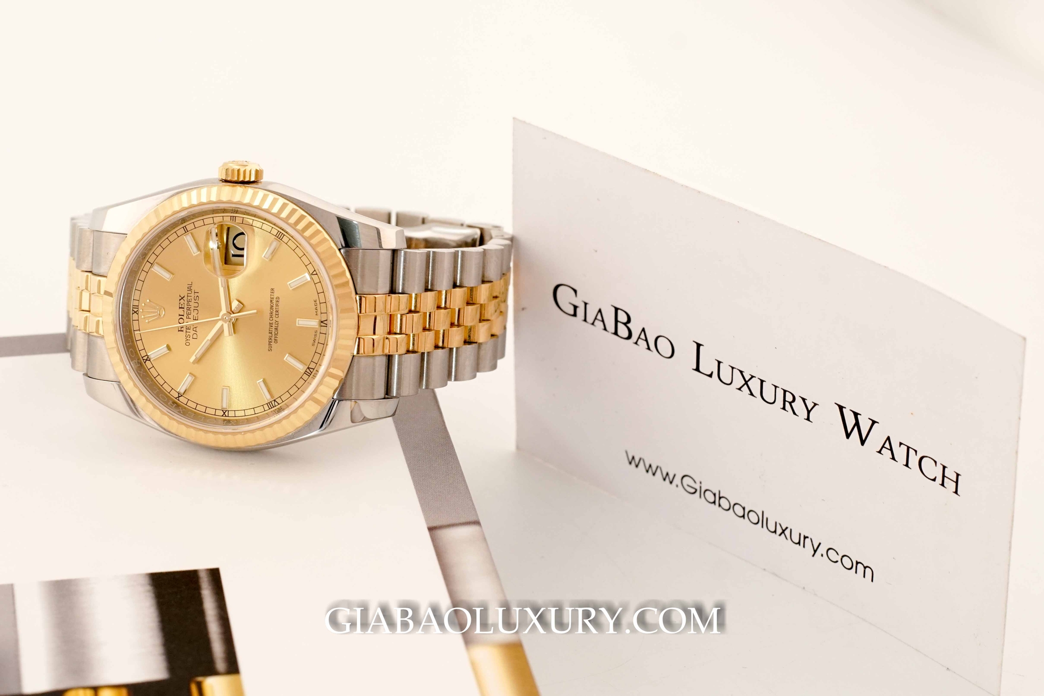 Đồng Hồ Rolex Datejust 116233 Mặt Vàng Champagne