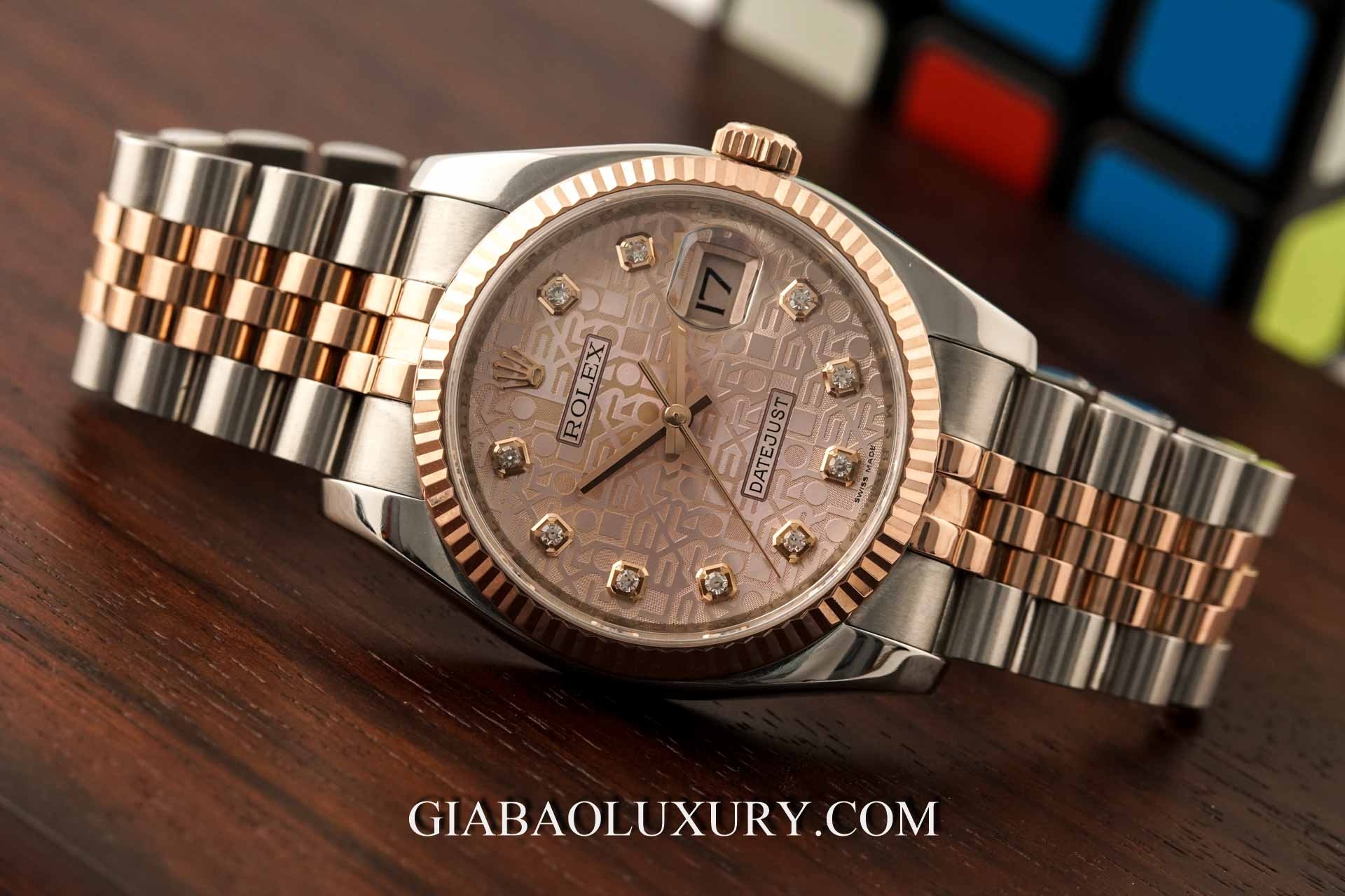 Đồng Hồ Rolex Datejust 116231 Mặt Số Vi Tính Hồng