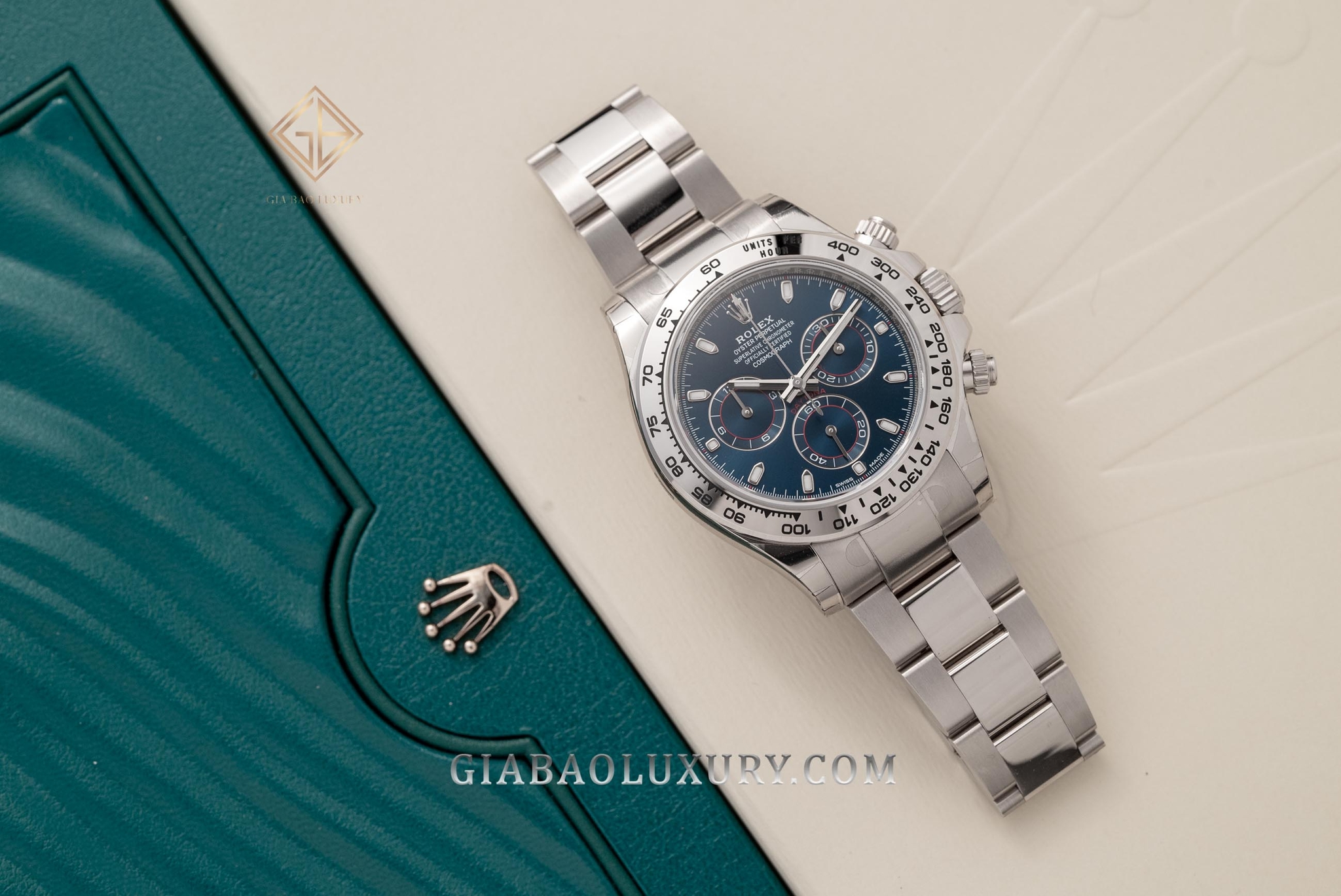 Đồng hồ Rolex Cosmograph Daytona 116509 Mặt số Xanh