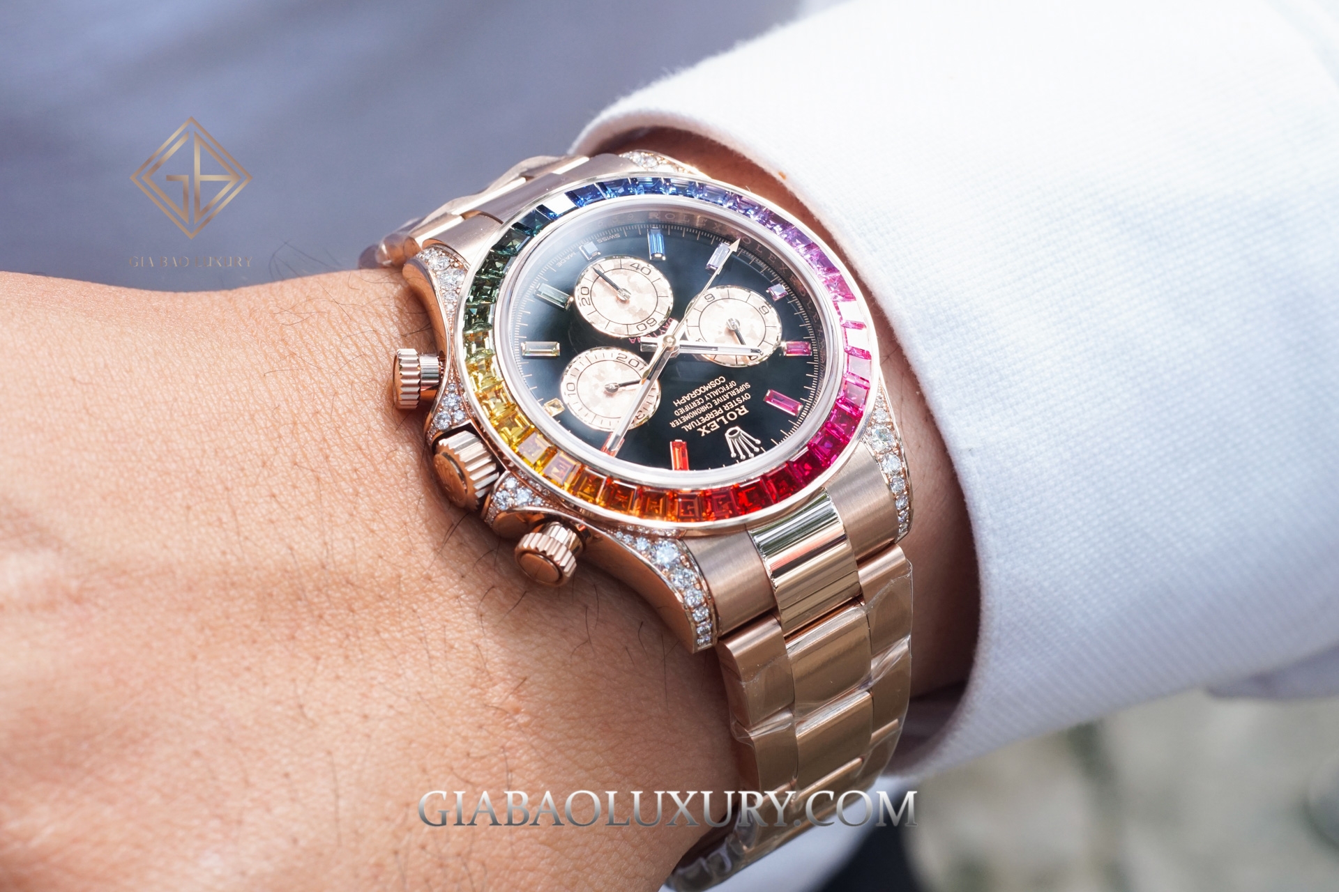 Đồng Hồ Rolex Cosmograph Daytona 116595RBOW Mặt Số Đen