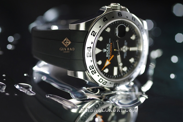 Dây cao su Rubber B dành cho đồng hồ Rolex Explorer II 42mm Ref. 216570 - Classic Series