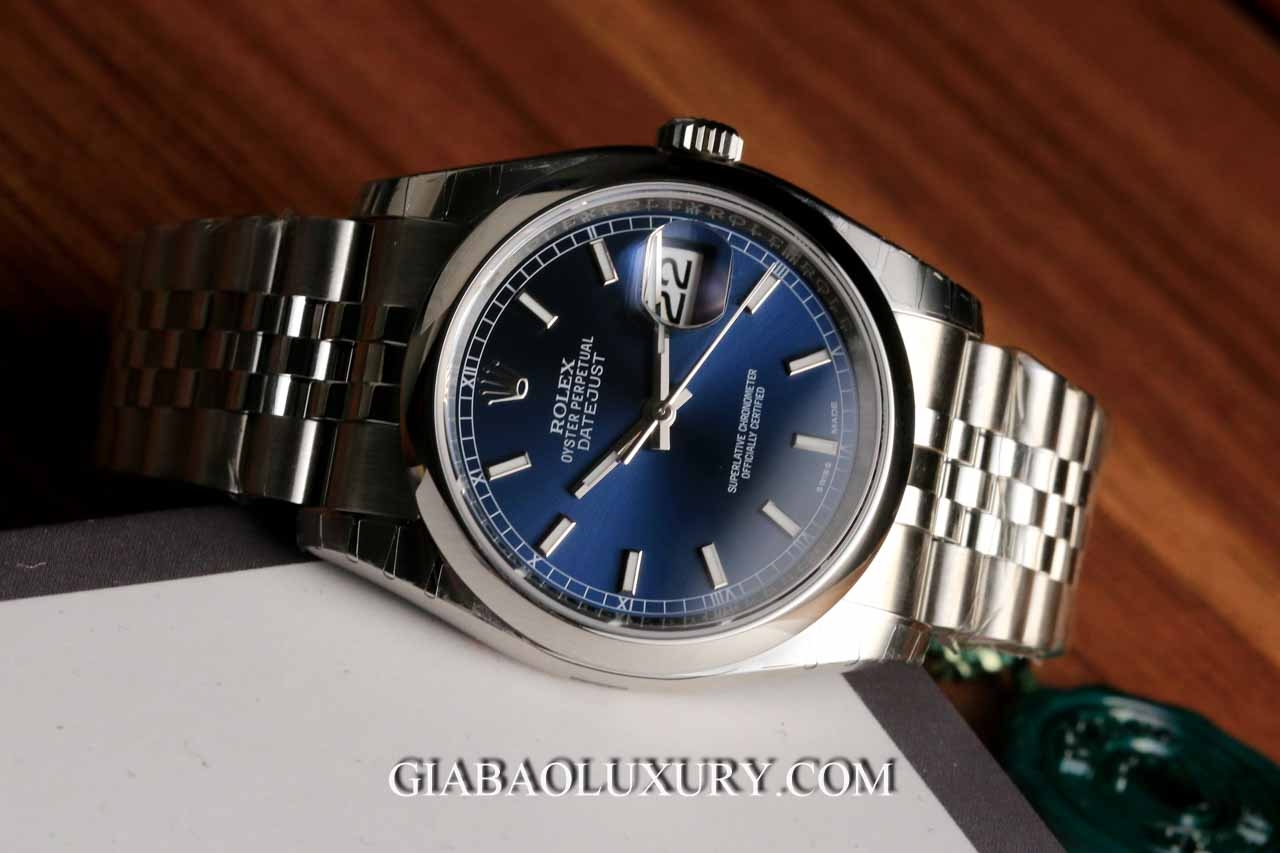 Đồng Hồ Rolex Datejust 116200 Mặt Số Xanh