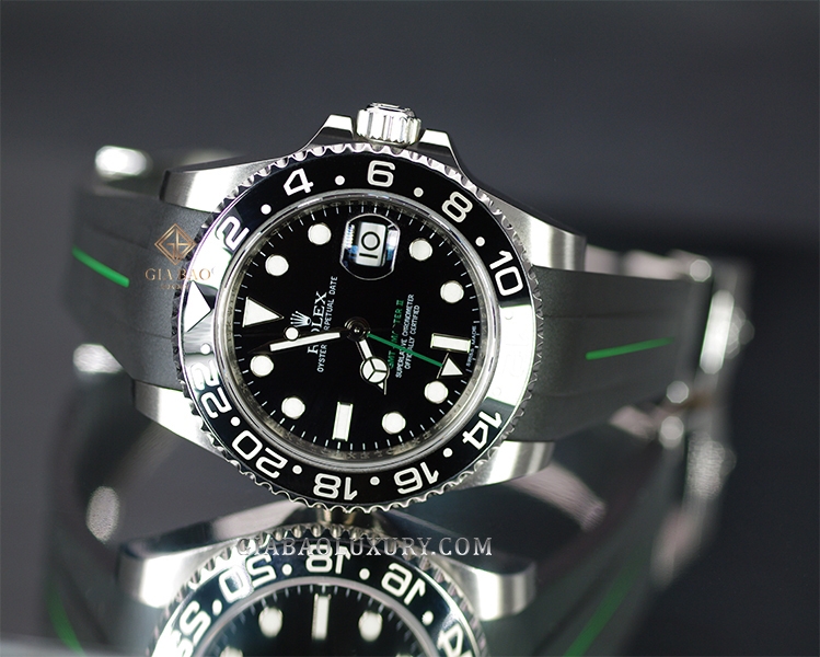 Dây cao su Rubber B dành cho đồng hồ Rolex Sea-Dweller 40mm Ref. 16600 phiên bản vành bezel Non - Ceramic khóa Oyster - Classic Series VulChromatic®