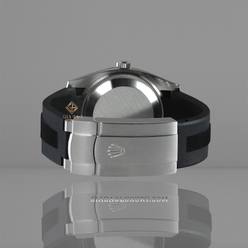 Dây cao su Rubber B dành cho đồng hồ Rolex Oyster Perpetual và Rolex Datejust size 31mm - TUXEDO VELOUR - Classic Series 