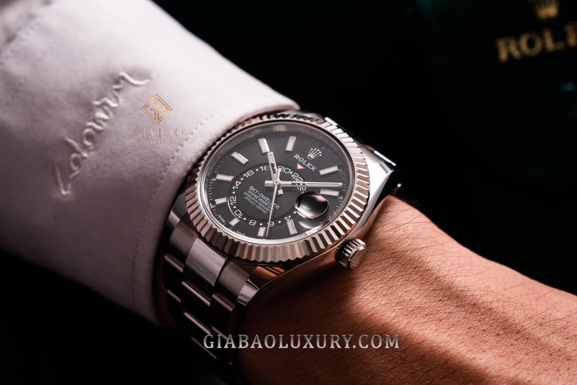 Đồng hồ Rolex Sky Dweller 326934 Mặt Số Đen