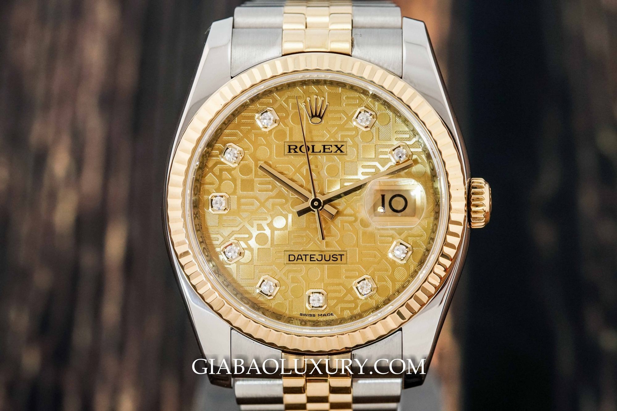 Đồng Hồ Rolex Datejust 116233 Mặt Vi Tính Vàng