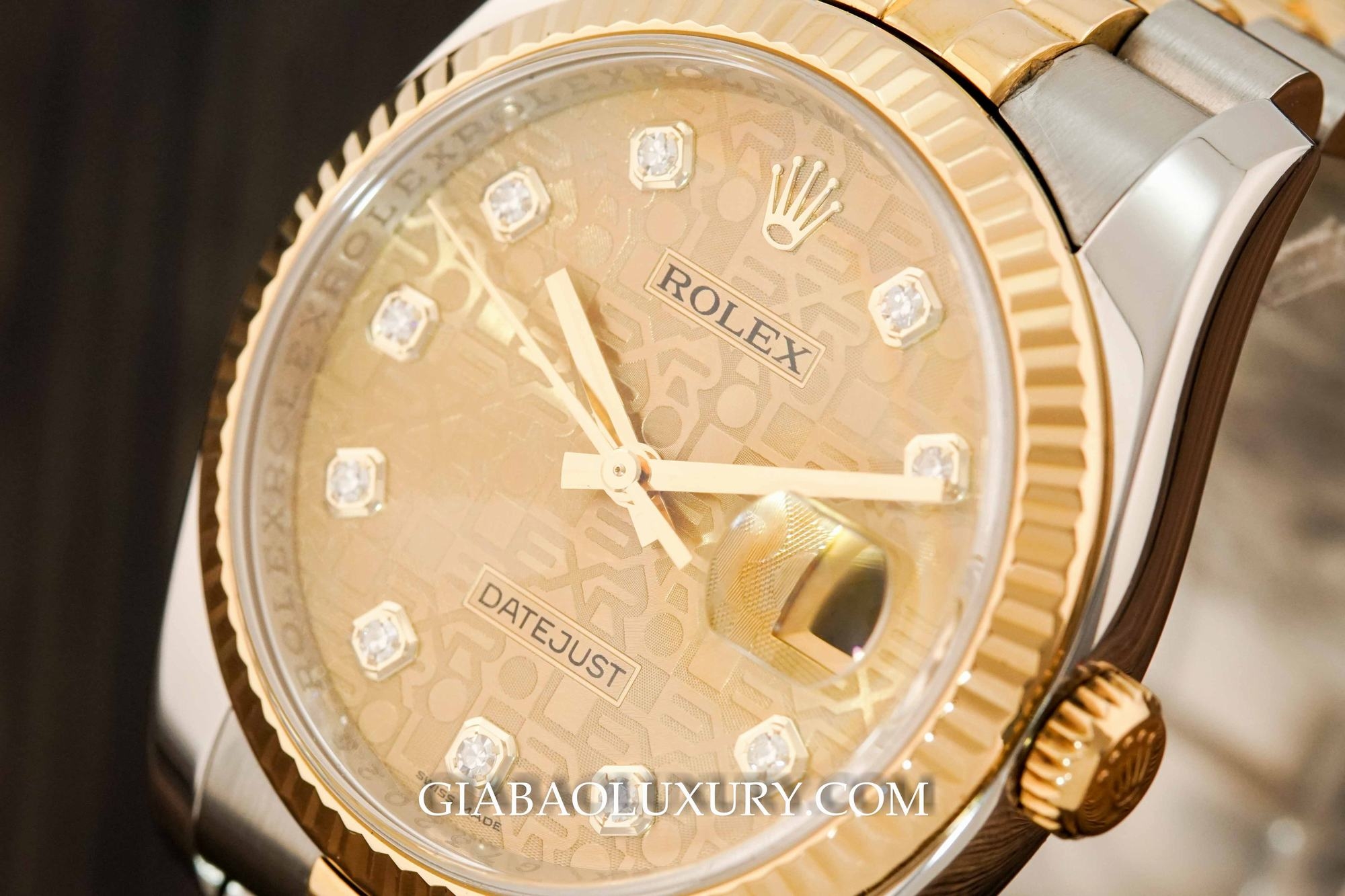 Đồng Hồ Rolex Datejust 116233 Mặt Vi Tính Vàng