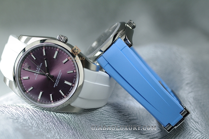 Dây cao su Rubber B dành cho đồng hồ Rolex Oyster Perpetual và Rolex Datejust size 31mm - Classic Series 