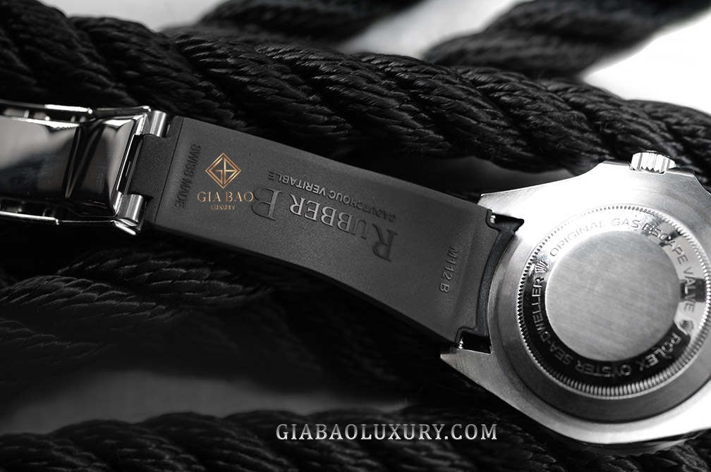 Dây cao su Rubber B dành cho đồng hồ Rolex Sea-Dweller 43mm Ref. 126600 vành Ceramic khóa Glidelock - Glidelock Series