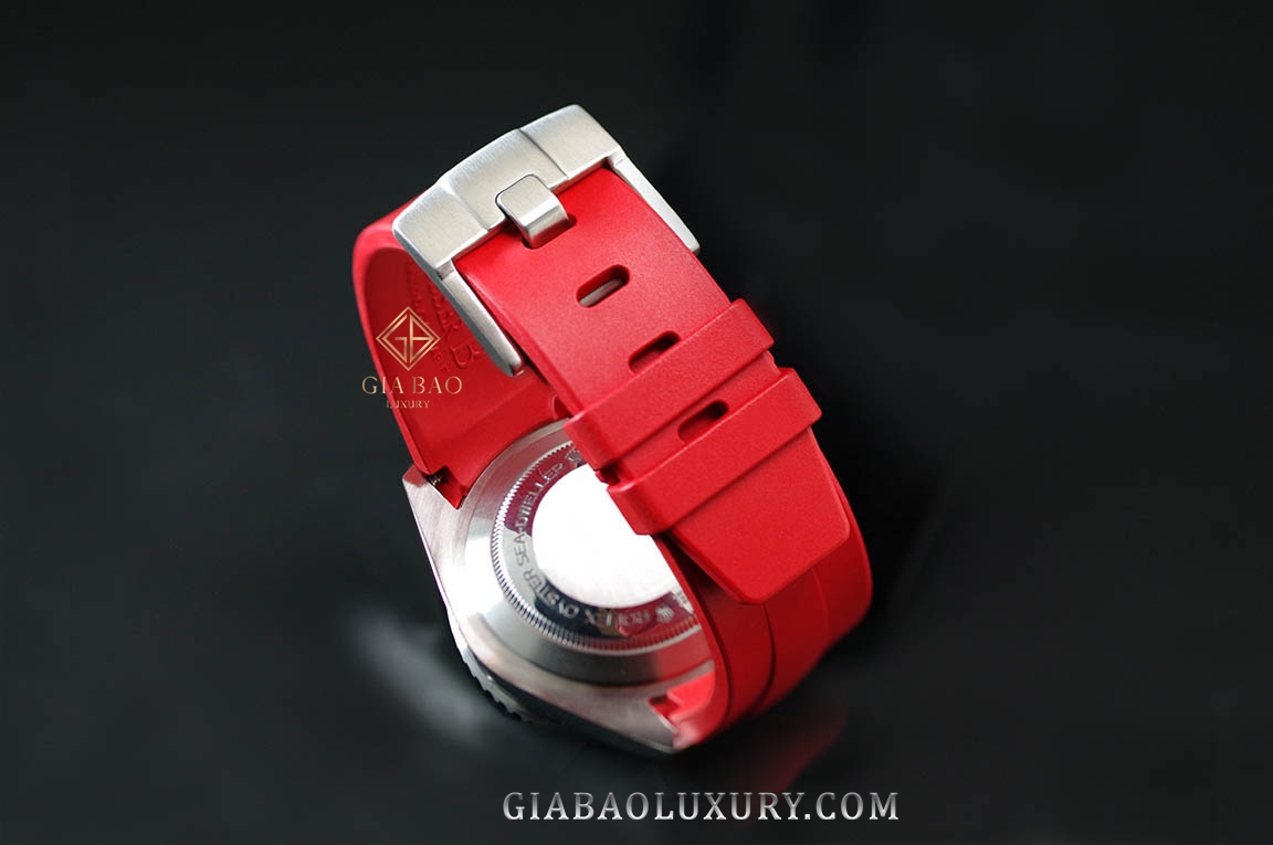 Dây cao su Rubber B dành cho đồng hồ Rolex Sea-Dweller 43mm Ref. 126600 vành Ceramic khóa Glidelock - Tang Buckle Series