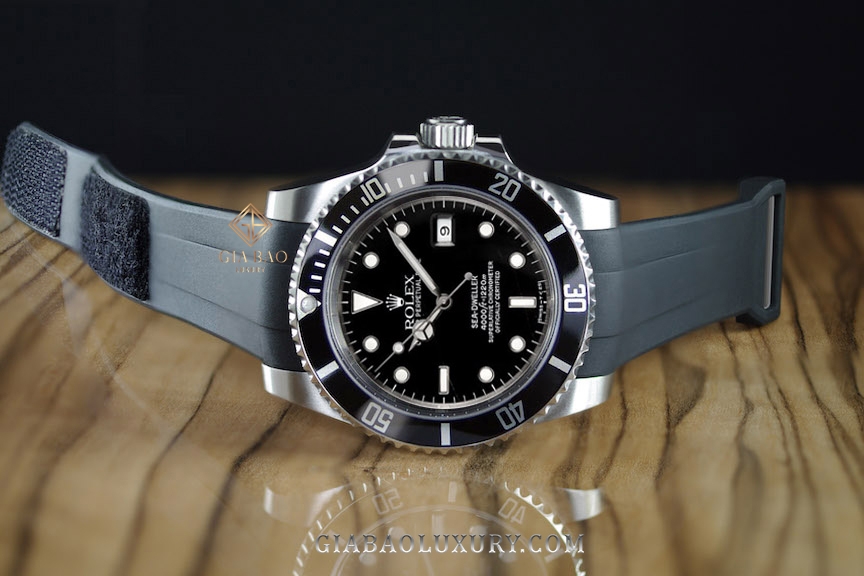 Dây cao su Rubber B dành cho đồng hồ Rolex Sea-Dweller 4000 Ref. 116600 Mới - Velcro® Series