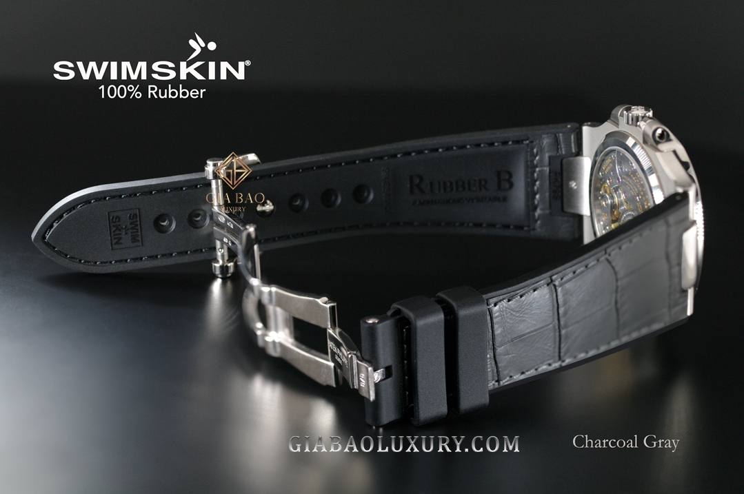Dây cao su Rubber B dành cho đồng hồ Patek Philippe Nautilus 5726 - SwimSkin® Giả Da Cá Sấu