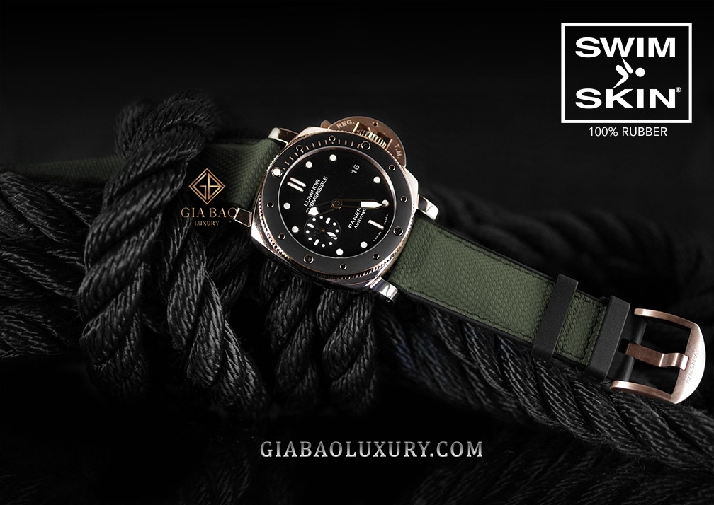 Dây cao su Rubber B dành cho đồng hồ Panerai Luminor Submersible 44mm - SwimSkin® Ballistic